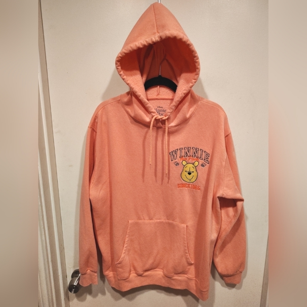 Disney Winnie The Pooh Pink Graphic Pullover Hoodie Juniors Sz XXL (19) Casual